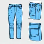 medium-blue relaxed-fit jeans image